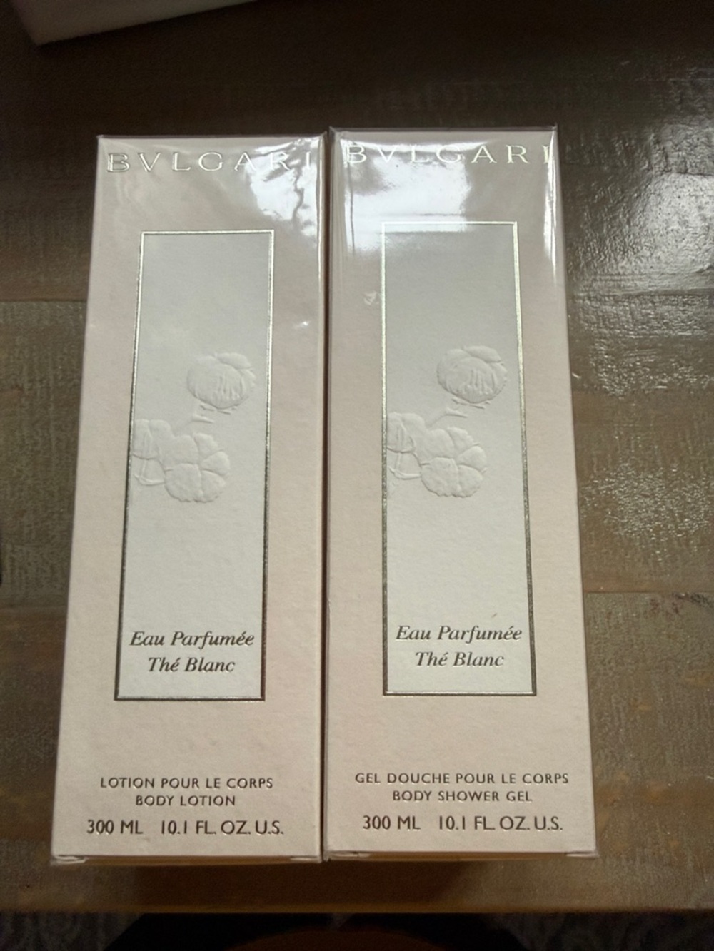 Bulgari Thé Blanc Body Care Duo in Soft Cream Packaging